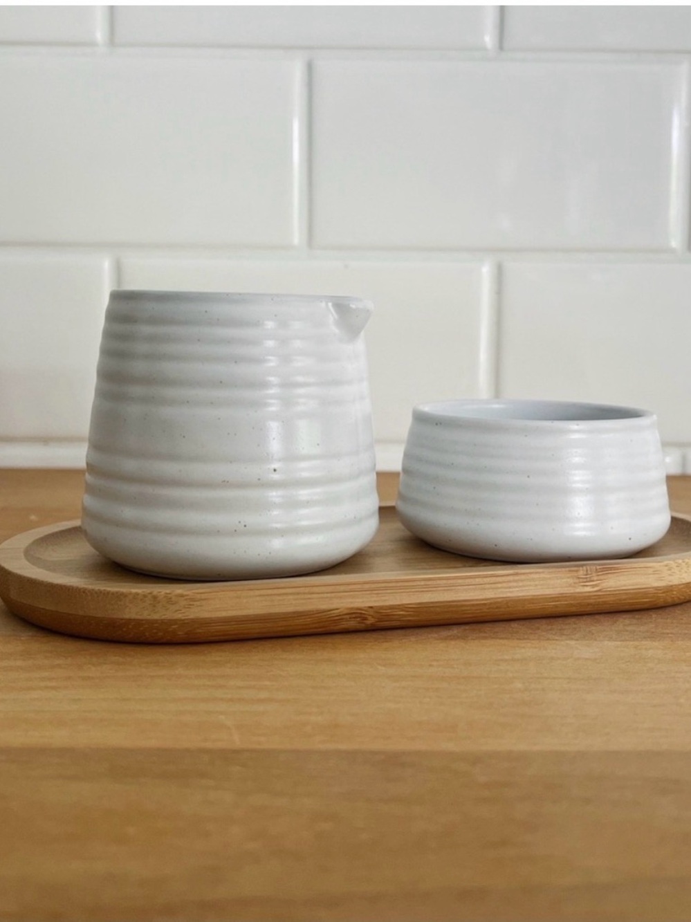 Nespresso White Ceramic Creamer and Sugar Bowl Set